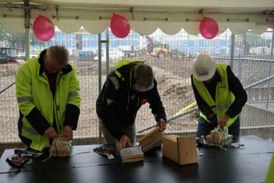 Första spadtaget på Kv Rhodos i Lund